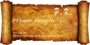 Pfluger Katalin névjegykártya