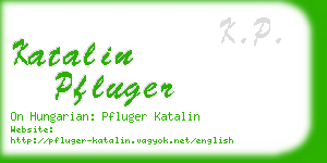 katalin pfluger business card
